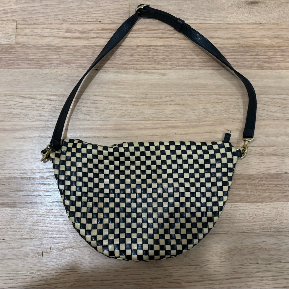 Clare V Checkered Black and Tan Crossbody Bag - Picture 5 of 11